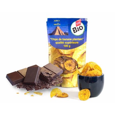Chips de banane plantain - Saveur chocolat (Nouveauté de 2021)